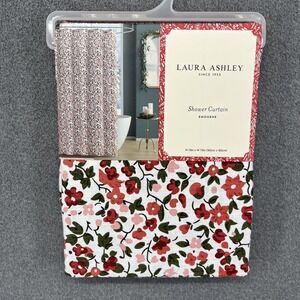 Laura Ashley Shower Curtain Floral Emogene Fabric Cottage Garden 72 X 72